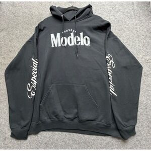Modelo Especial Graphic Hoodie Black Sweatshirt Women 1X Cerveza Beer Logo
